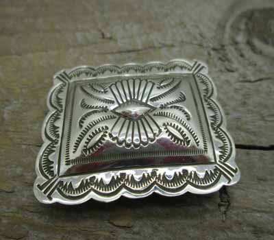 Native American  - Silver Stamped Money Clip